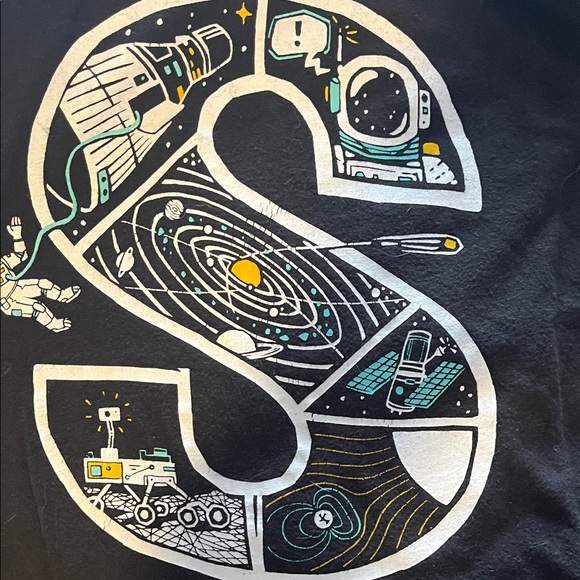Black 'S is for Space' Graphic T-Shirt - Picture 4 of 4